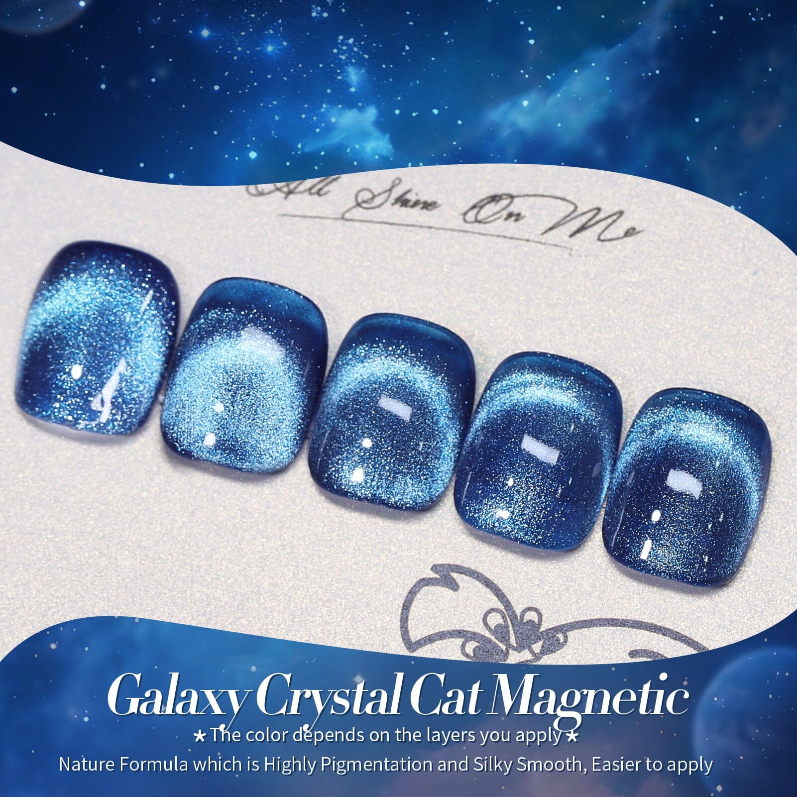 Blue Cat Magnetic Gel Polish MY38 Galaxy 15ml Gel Nail Polish BORN PRETTY 