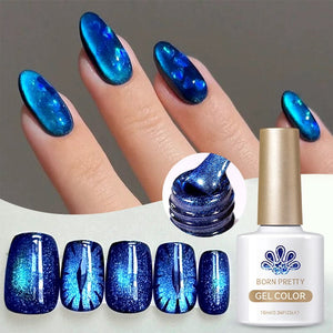 Blue Cat Magnetic Gel Polish MY47 Blue Ore 10ml Gel Nail Polish BORN PRETTY 