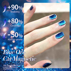 Blue Cat Magnetic Gel Polish MY47 Blue Ore 10ml Gel Nail Polish BORN PRETTY 