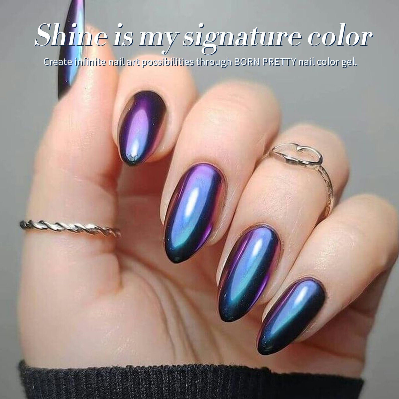 Blue Purple Chameleon Gel Polish BS01 Mirage 15ml Gel Nail Polish BORN PRETTY 