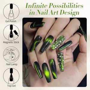 Green Cat Magnetic Gel Polish MY34 Wormhole 15ml Gel Nail Polish BORN PRETTY 