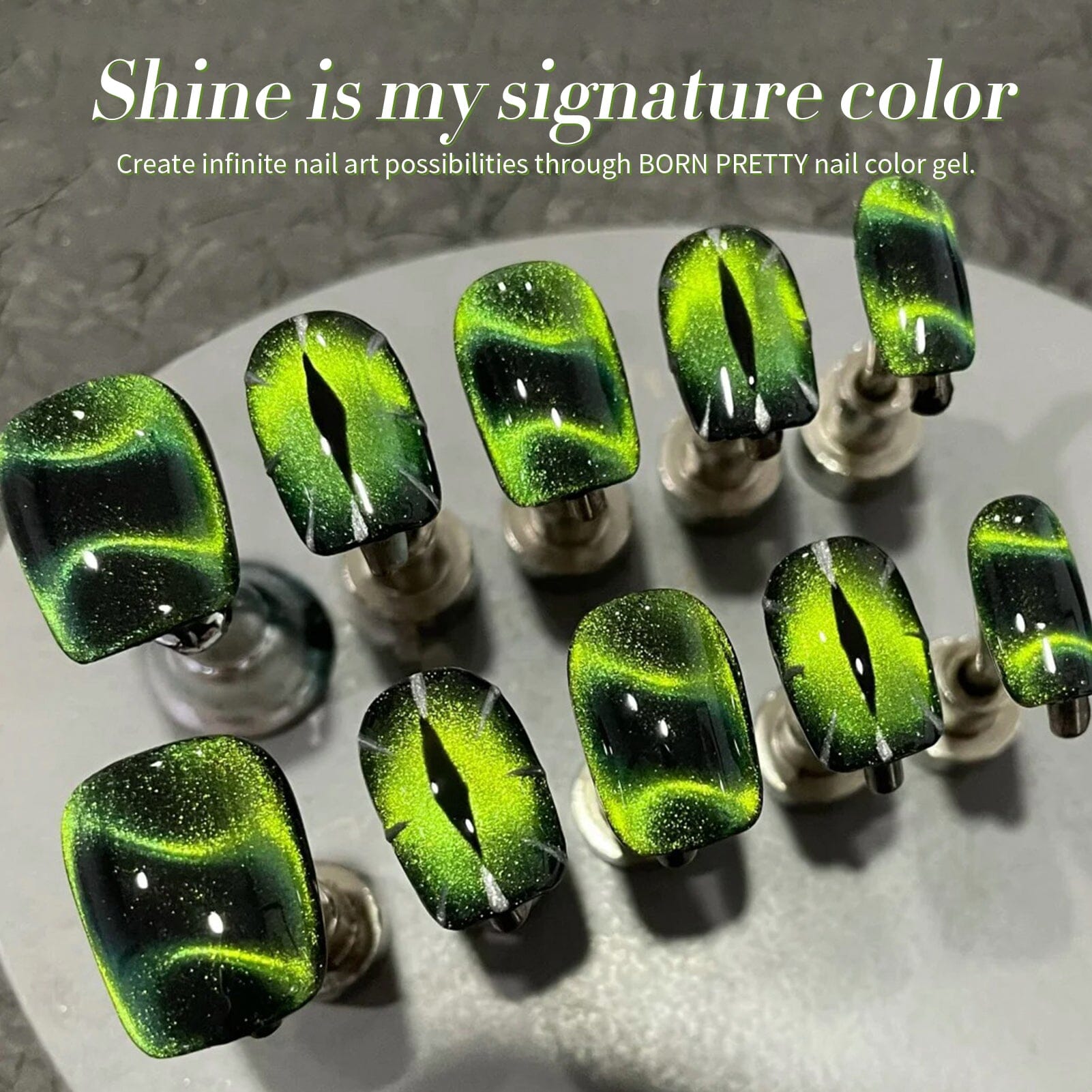 Green Cat Magnetic Gel Polish MY34 Wormhole 15ml Gel Nail Polish BORN PRETTY 