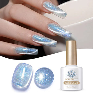 Light Blue Cat Magnetic Gel Polish MY37 Glacier 10ml Gel Nail Polish BORN PRETTY 