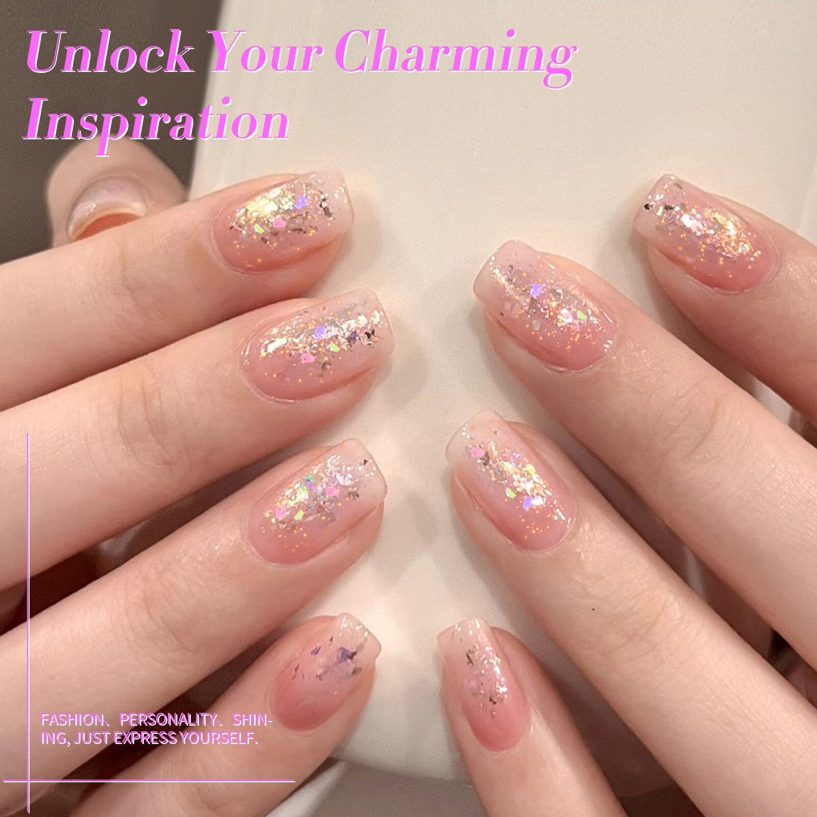 Multicolor Sequins Glitter Gel Polish SG01 Rippling Dream 15ml Gel Nail Polish BORN PRETTY 