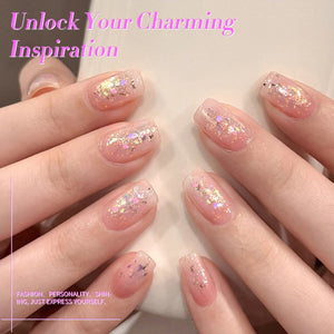 Multicolor Sequins Glitter Gel Polish SG01 Rippling Dream 15ml Gel Nail Polish BORN PRETTY 