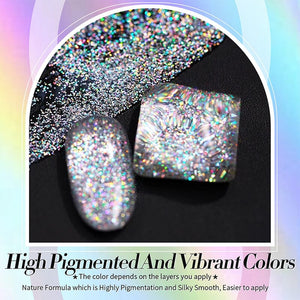 Multicolor Shinny Glitter Gel Polish LS01 Super Laser 10ml Gel Nail Polish BORN PRETTY 