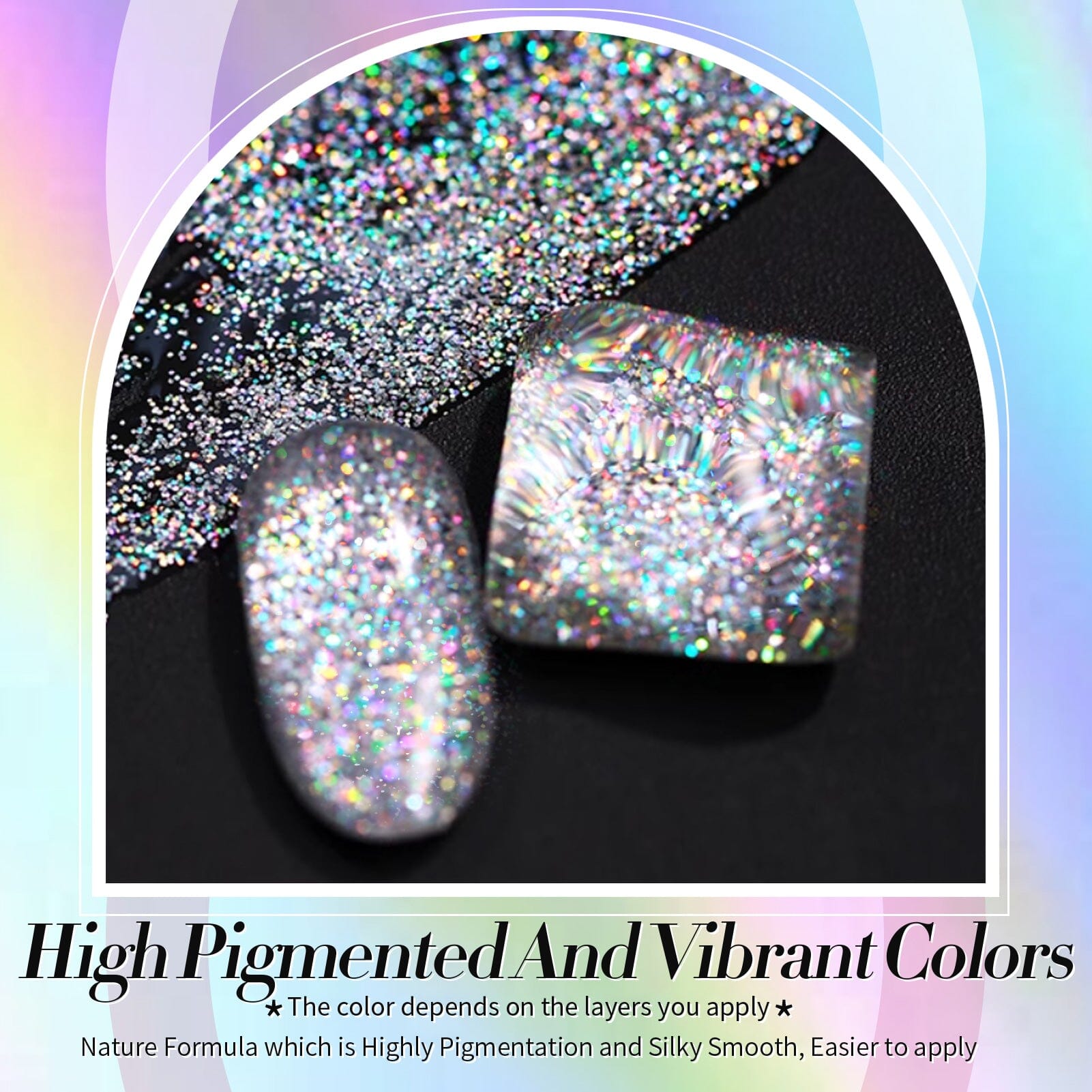 Multicolor Shinny Glitter Gel Polish LS01 Super Laser 15ml Gel Nail Polish BORN PRETTY 