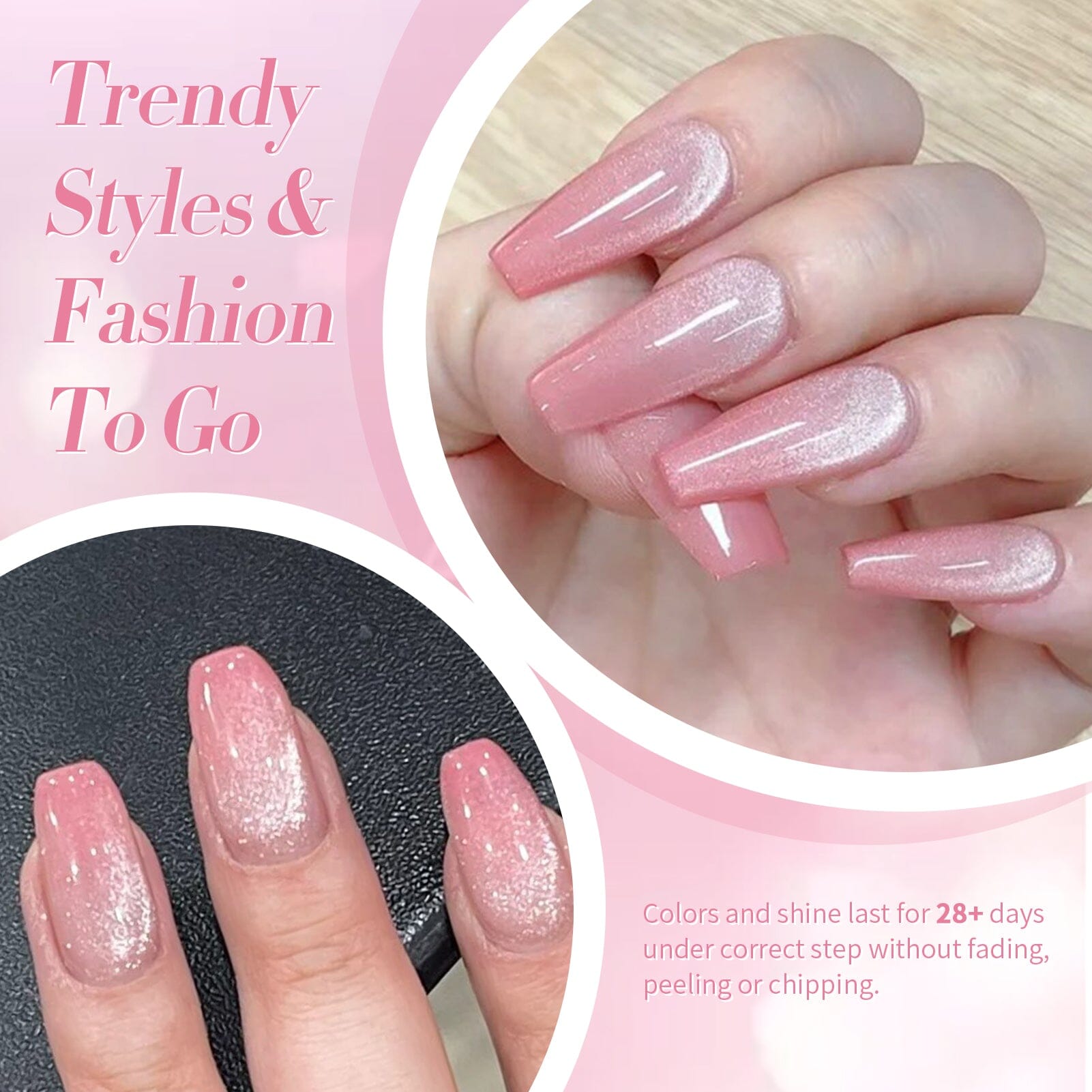 Pink Cat Magnetic Gel Polish MY40 Myrtle 15ml Gel Nail Polish BORN PRETTY 
