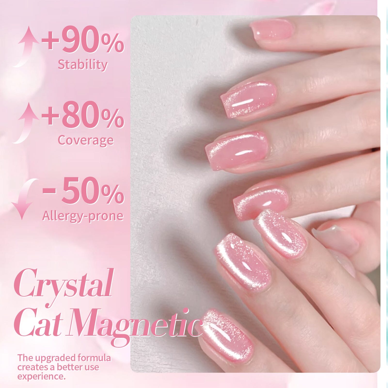 Pink Cat Magnetic Gel Polish MY40 Myrtle 15ml Gel Nail Polish BORN PRETTY 