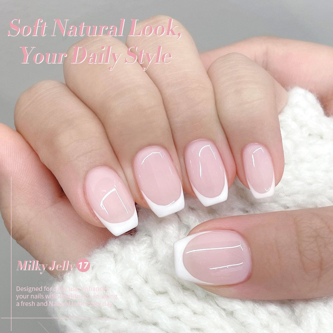 Pink Hema-Free Milky Jelly Gel Polish #17 15ml Gel Nail Polish BORN PRETTY 