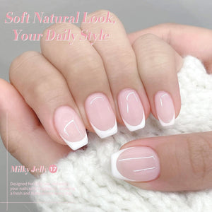 Pink Hema-Free Milky Jelly Gel Polish #17 15ml Gel Nail Polish BORN PRETTY 