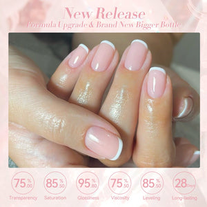 Pink Hema-Free Milky Jelly Gel Polish #17 15ml Gel Nail Polish BORN PRETTY 