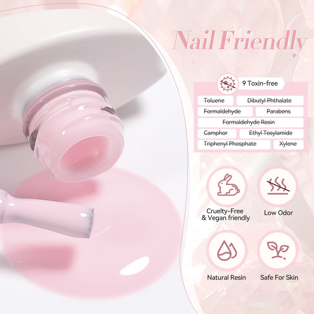 Pink Hema-Free Milky Jelly Gel Polish #17 15ml Gel Nail Polish BORN PRETTY 