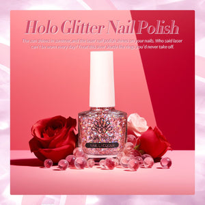 Rose Gold Iridescent Sequins Nail Polish 10ml Nail Polish BORN PRETTY 