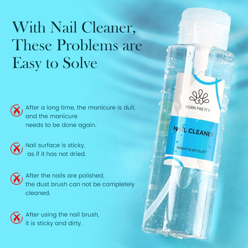 500ml Nail Cleaner Gel Remover Brush Cleaner Gel Nail Polish BORN PRETTY 