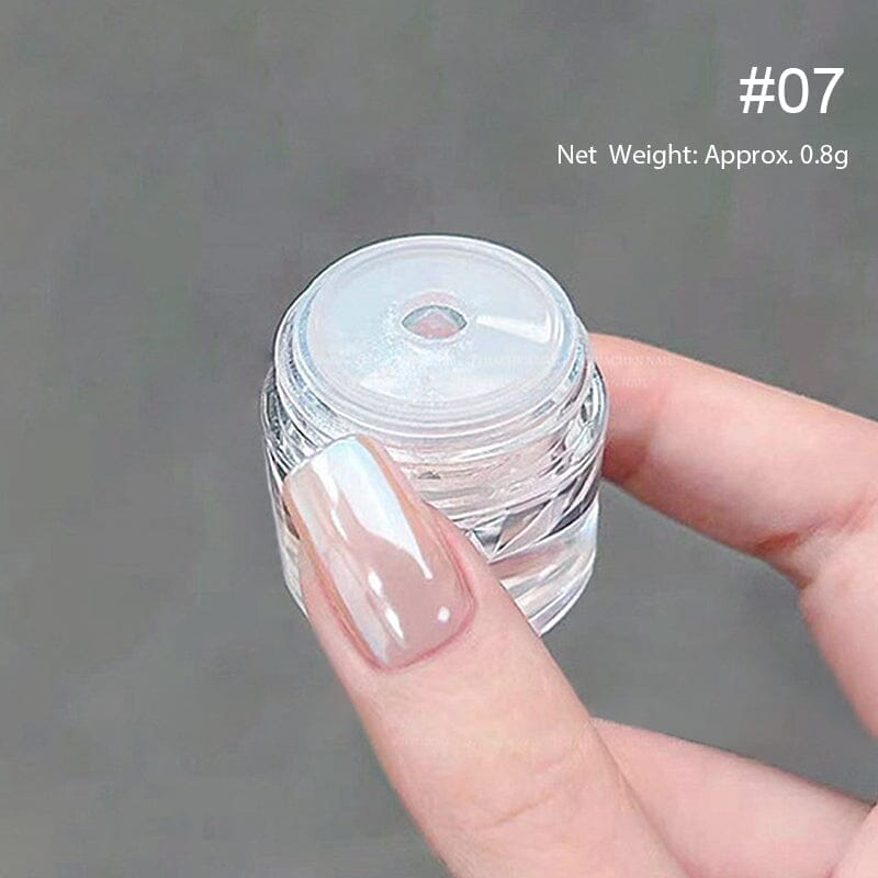 Pearly White Mirror Nail Powder 07 Nail Powder BORN PRETTY 