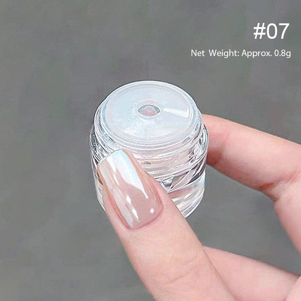 Pearly White Mirror Nail Powder 07 Nail Powder BORN PRETTY 