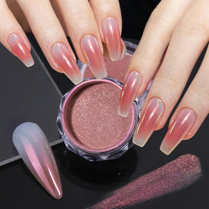 Gradient Auroras Colorful Pearl Powder Nail Pigment Nail Powder No Brand 