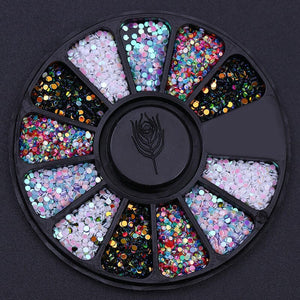 Colorful Plastic Round Nail Sequins DIY Nails BORN PRETTY 