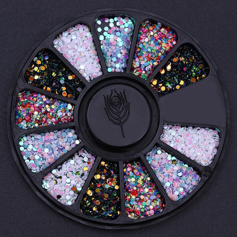 Colorful Plastic Round Nail Sequins DIY Nails BORN PRETTY 