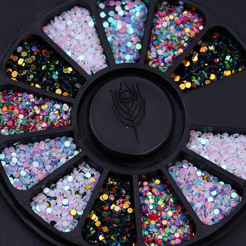 Colorful Plastic Round Nail Sequins DIY Nails BORN PRETTY 