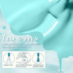 Green Blue Jelly Nude Gel 10ml Gel Nail Polish BORN PRETTY 