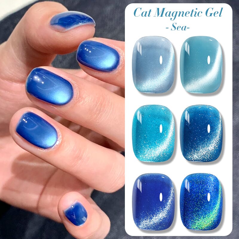Blue Collection Cat Magnetic Gel Polish 10ml Gel Nail Polish BORN PRETTY 