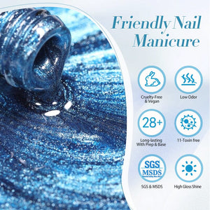 Blue Collection Cat Magnetic Gel Polish 10ml Gel Nail Polish BORN PRETTY 