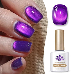 Purple Cat Magnetic Gel Polish MY43 Blackish Purple 10ml Gel Nail Polish BORN PRETTY 