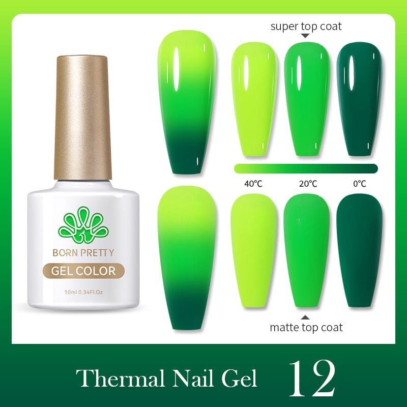 Thermal Nail Gel Temperature Color Changing Gel Polish 10ml Gel Nail Polish BORN PRETTY 12 