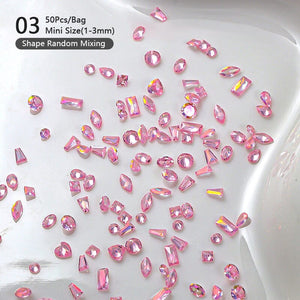 Mix Shapes Nail Art Decorations Sparkle Mini Auroras Ice Translucent Rhinestone Nail Art Manicure Nail Decoration No Brand 03 