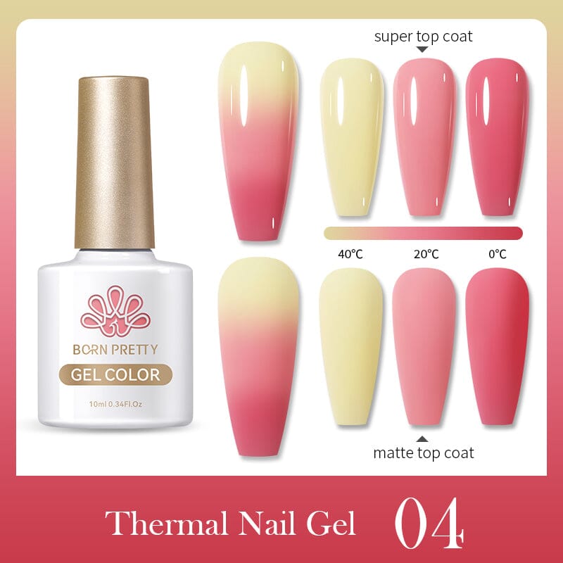 Thermal Nail Gel Temperature Color Changing Gel Polish 10ml Gel Nail Polish BORN PRETTY 04 