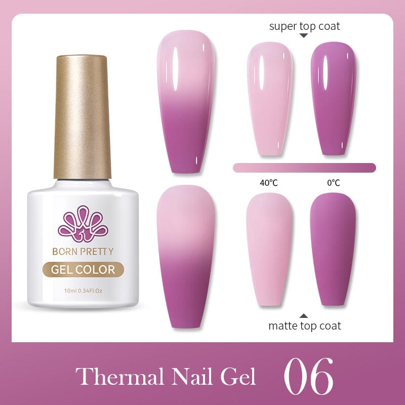 Thermal Nail Gel Temperature Color Changing Gel Polish 10ml Gel Nail Polish BORN PRETTY 06 