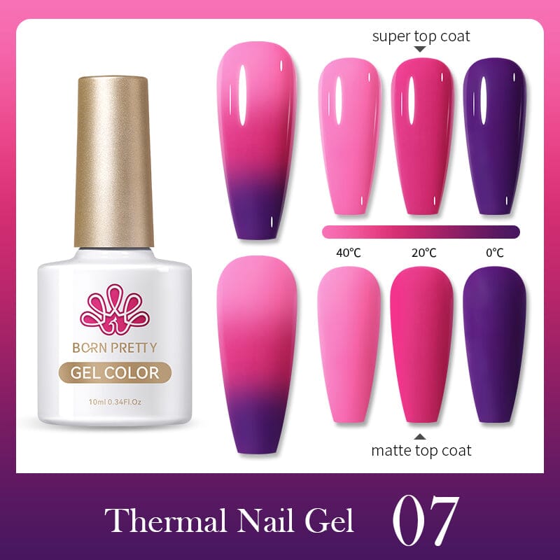 Thermal Nail Gel Temperature Color Changing Gel Polish 10ml Gel Nail Polish BORN PRETTY 07 