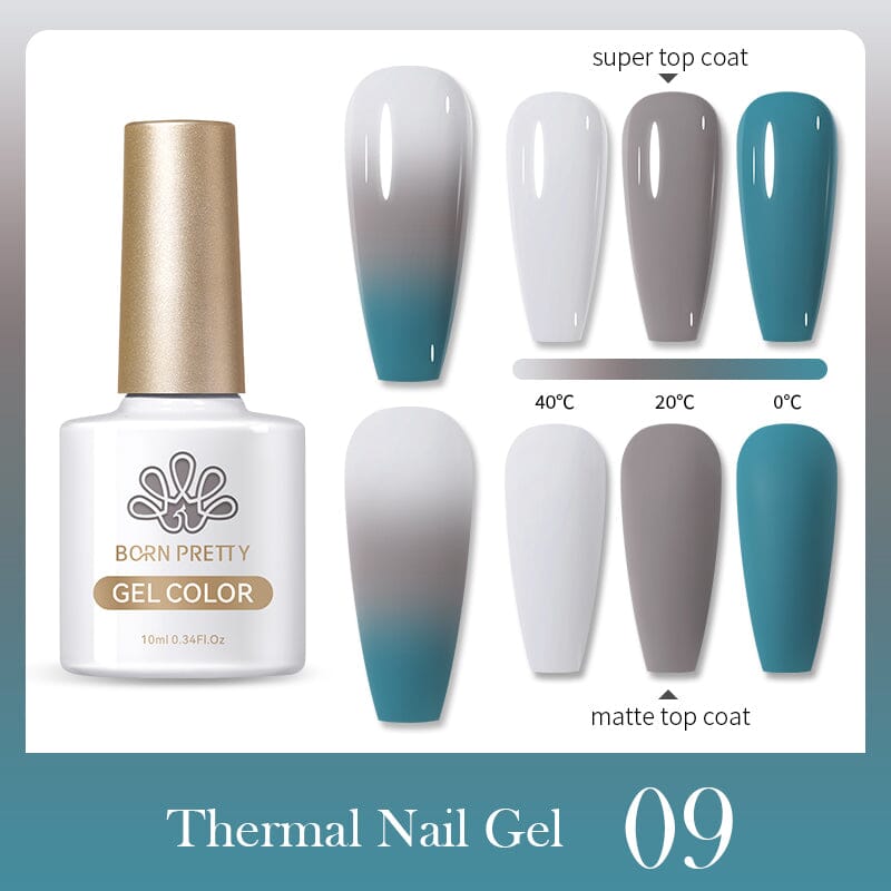 Thermal Nail Gel Temperature Color Changing Gel Polish 10ml Gel Nail Polish BORN PRETTY 09 