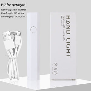 White Octagon Handheld Nail Lamp 3W Tools & Accessories No Brand 