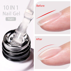 10 IN 1 Nail Gel Clear TG01 10ml Gel Nail Polish BORN PRETTY 