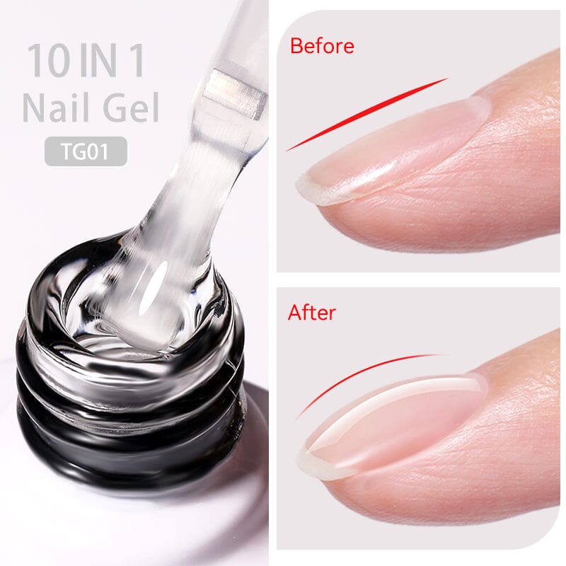 10 IN 1 Nail Gel Clear TG01 10ml Gel Nail Polish BORN PRETTY 