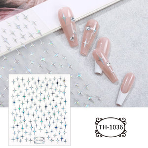 Gradient Star 3D Nail Sticker TH-1036 Nail Sticker BORN PRETTY 