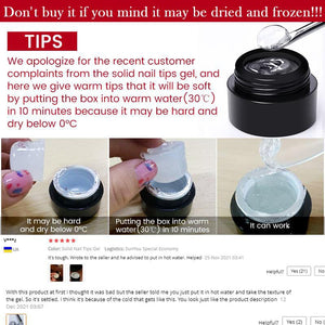 Transparent Solid Nail Tips Gel 5g Tools & Accessories BORN PRETTY 