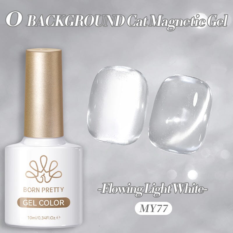 0 Background Cat Magnetic Gel 10ml Gel Nail Polish BORN PRETTY MY77 