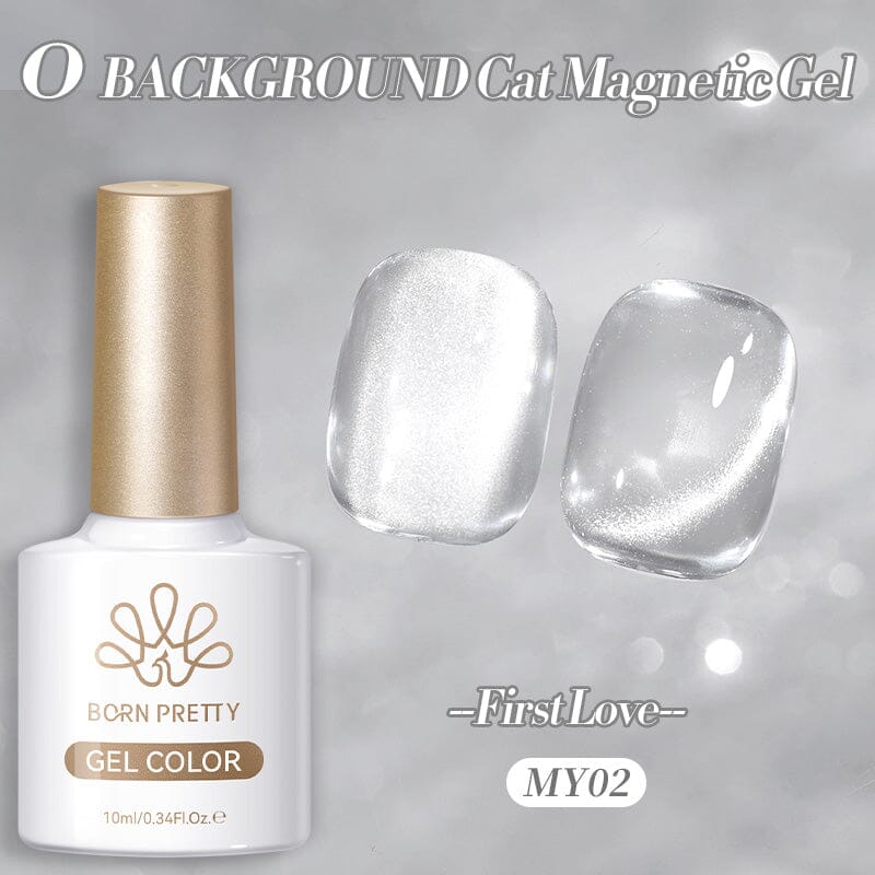 0 Background Cat Magnetic Gel 10ml Gel Nail Polish BORN PRETTY MY02 