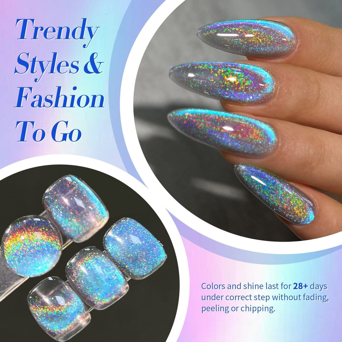 Iridescent Glass Cat Magnetic Gel Blue 15ml Gel Nail Polish BORN PRETTY 