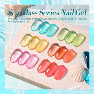 6 Colors Jelly Gel Set Sea Glass 7ml Gel Nail Polish BORN PRETTY 