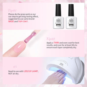 X-Jelly Gel HEMA FREE Semi Jelly Gel Pink #03 15ml Gel Nail Polish BORN PRETTY 