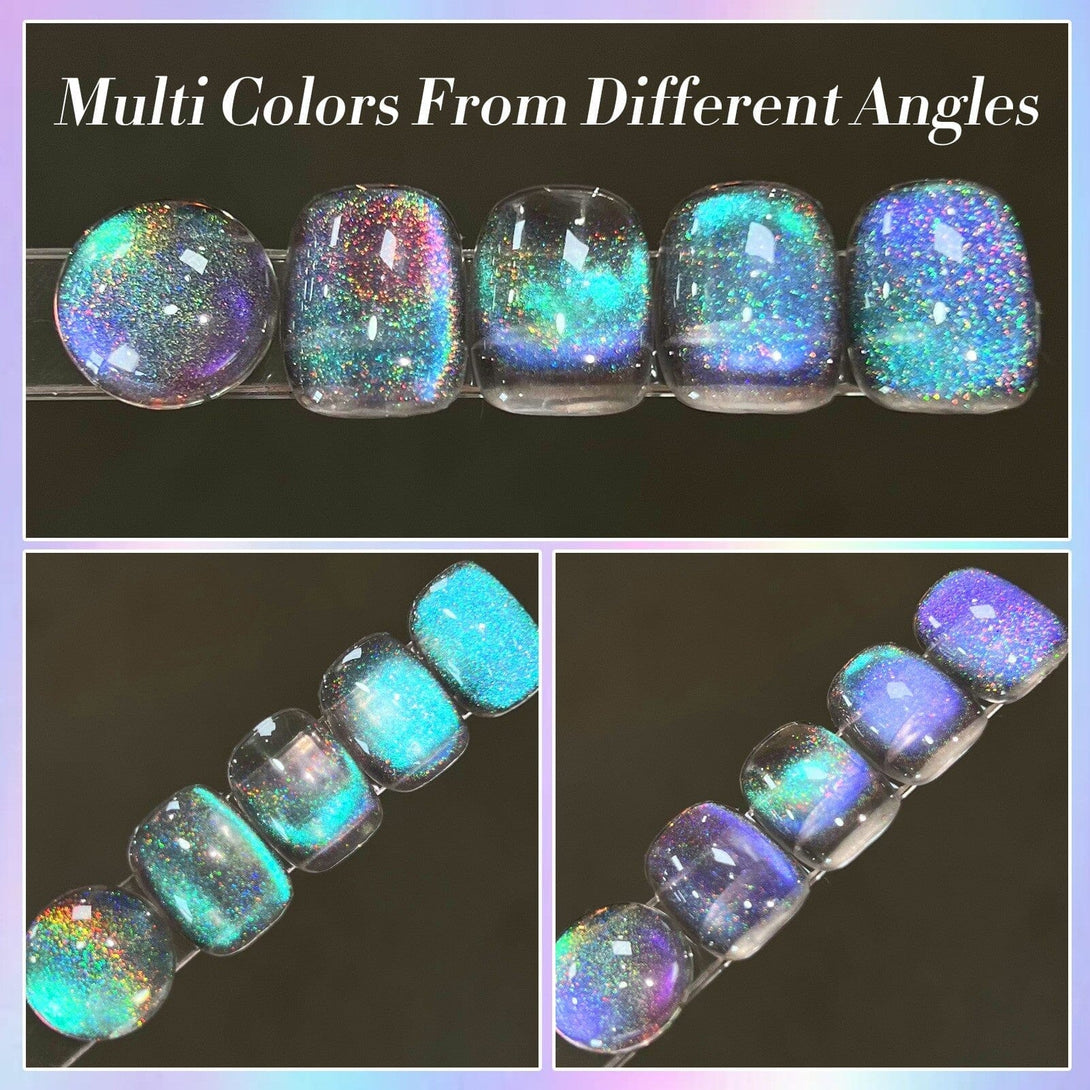 Iridescent Glass Cat Magnetic Gel Blue 15ml Gel Nail Polish BORN PRETTY 