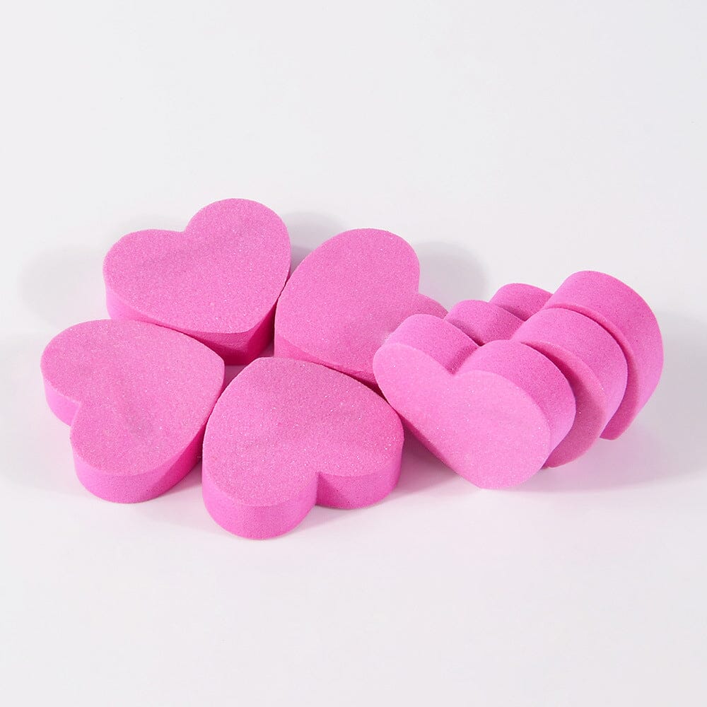 Heart Shape Sponge Nail Files Washable Tools & Accessories BORN PRETTY 