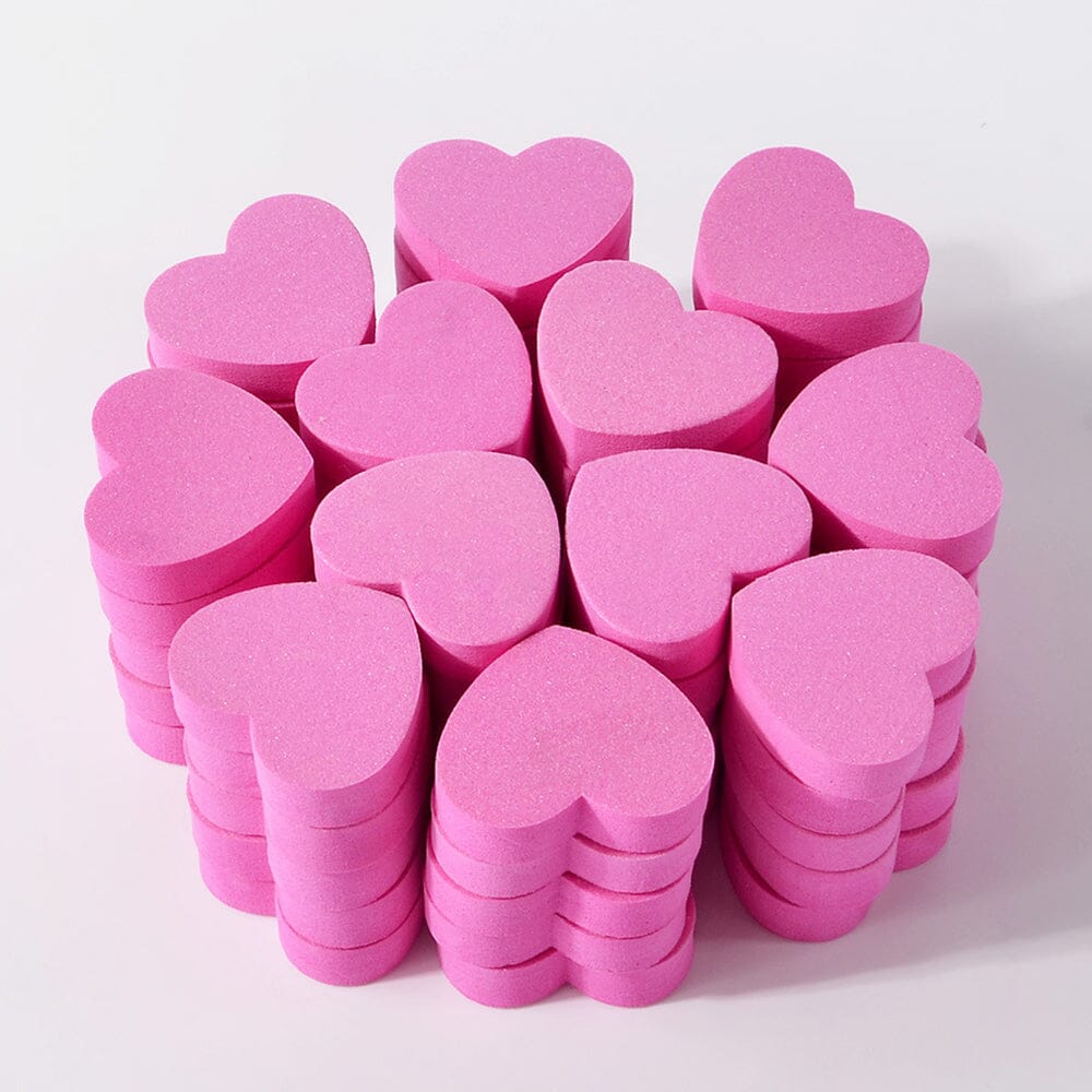 Heart Shape Sponge Nail Files Washable Tools & Accessories BORN PRETTY 