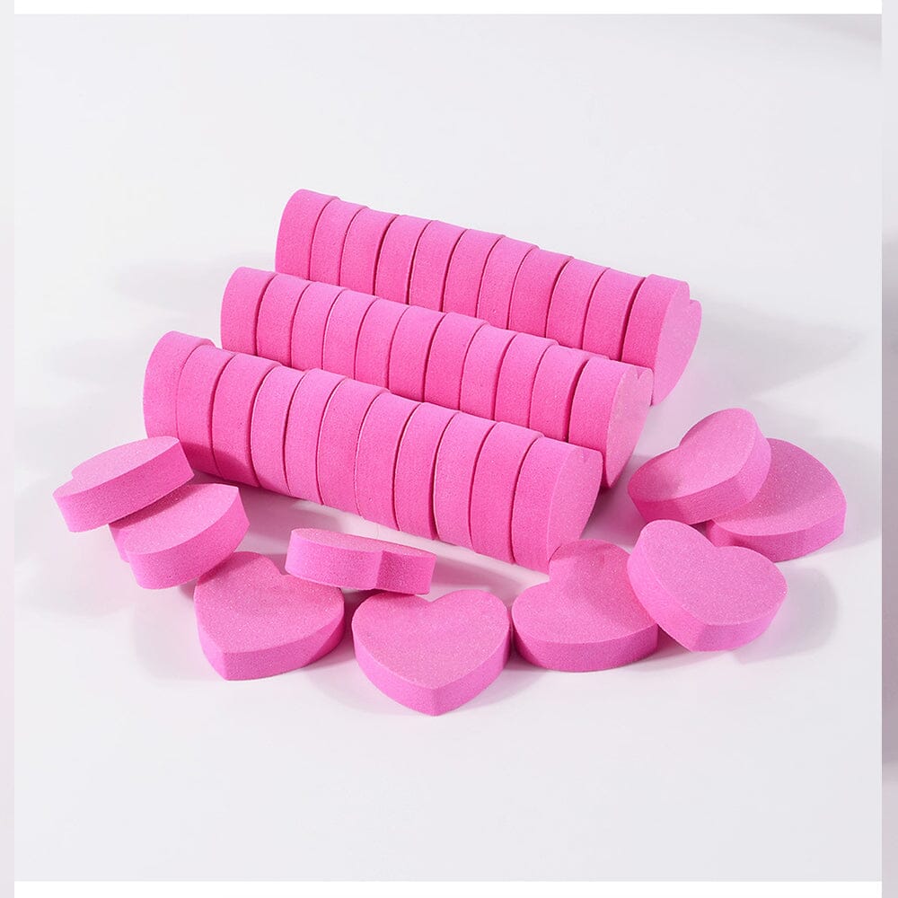 Heart Shape Sponge Nail Files Washable Tools & Accessories BORN PRETTY 