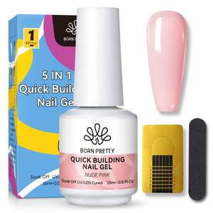 Quick Building Nail Gel Kit Gel Nail Polish BORN PRETTY Nude Pink 